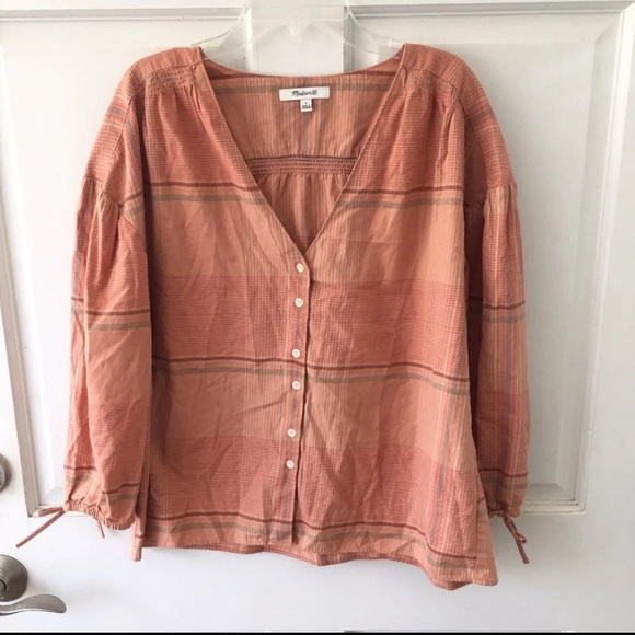 Madewell Cropped button up top size small - Picture 2 of 6